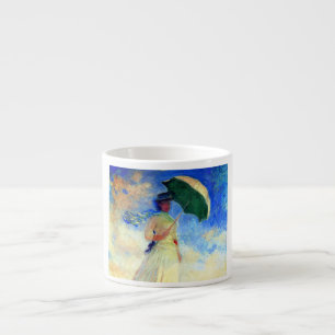 Tasse Expresso Femme Monet avec un parasol face droit