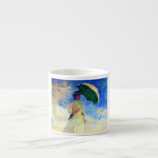 Tasse Expresso Femme Monet avec un parasol face droit (Devant)