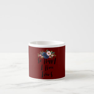 Tasse Expresso Femmes si heureuses d'avoir des jumeaux Fleurs Mam