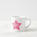 Tasse Expresso Fête des mères STAR MOM | Musique Espresso Star Ro<br><div class="desc">NewparkLane - Espresso Mug amusant et branché, avec une grande étoile rose chaude, et le slogan STAR MOM. Un joli cadeau pour la fête des mères ! Facile à customiser à Zazzle avec votre propre texte pour un design personnalisé. Tous les styles de texte, couleurs, tailles peuvent être modifiés selon...</div>
