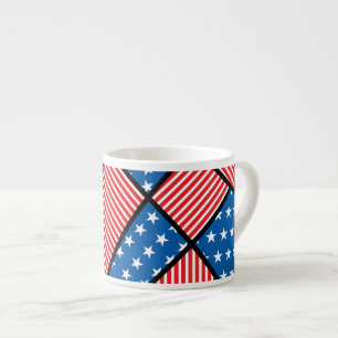 Tasse Expresso Feu d'artifice patriotique américain