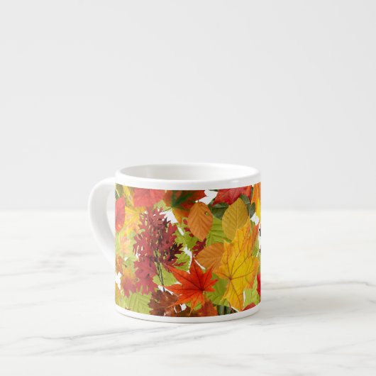 Tasse Expresso Feuilles automnales d'automne (Devant gauche)