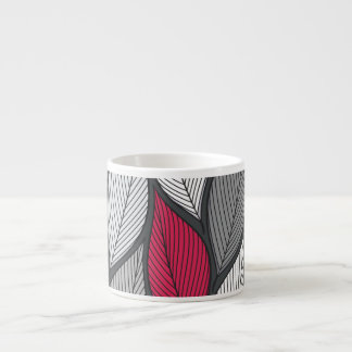 Tasse Expresso Feuilles colorés : motif sans couture dessiné à la