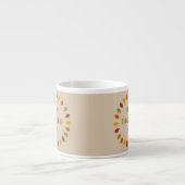 Tasse Expresso Feuilles de chêne de Thanksgiving (Devant)