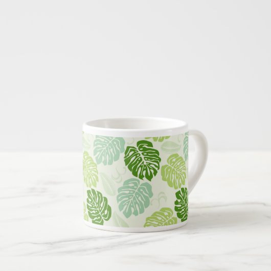 Tasse Expresso Feuilles de Monstera (Devant droit)
