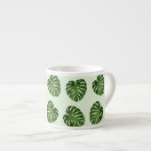 Tasse Expresso Feuilles de palmiers, Feuilles verts, Motif tropic (Devant droit)