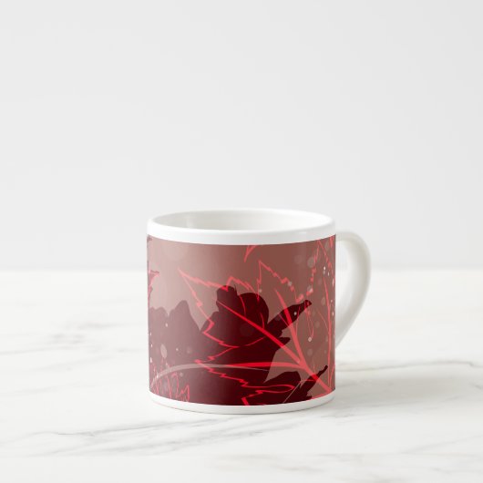 Tasse Expresso Feuilles d'or 1 (Devant droit)