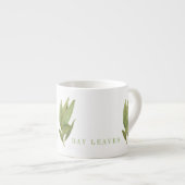 Tasse Expresso FEUILLES FRAÎCHES DE LAURIER Pot à expresso (Devant droit)
