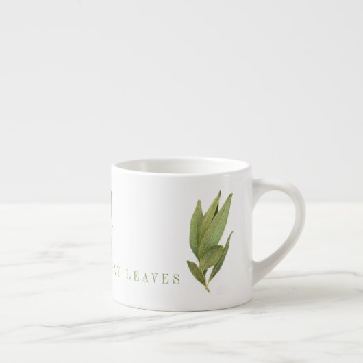 Tasse Expresso FEUILLES FRAÎCHES DE LAURIER Pot à expresso (Droite)
