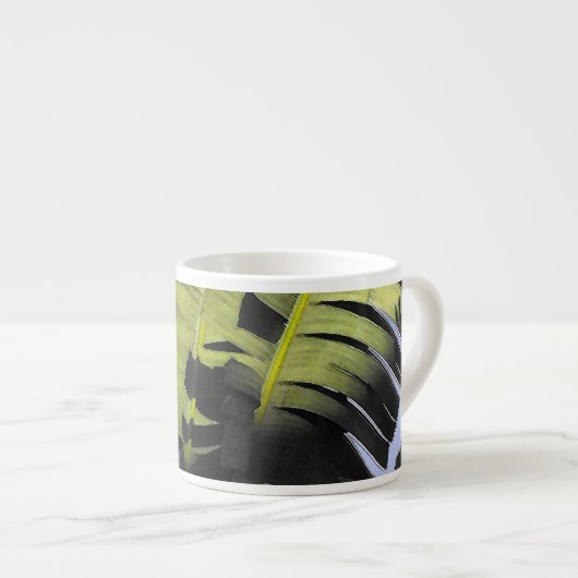 Tasse Expresso Feuilles tropicaux (Devant droit)