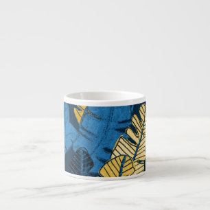 Tasse Expresso Feuilles tropicaux tirés à la main : sans couture