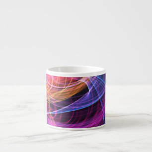 Tasse Expresso Feux Abstraits arc-en-ciel vortex