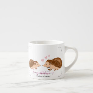 Tasse Expresso Fiançailles/mariage de hérisson