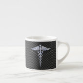 Tasse Expresso Fibre Médicale de carbone de noir de symbole de (Droite)