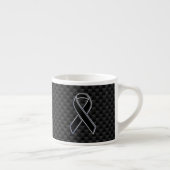 Tasse Expresso Fibre noire de carbone de conscience de ruban de (Droite)
