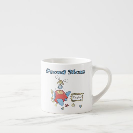 Tasse Expresso Fier Maman Avion C'est un garçon Cadeaux (Droite)