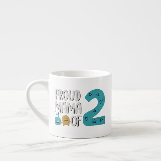 Tasse Expresso Fier maman de deux (Gauche)