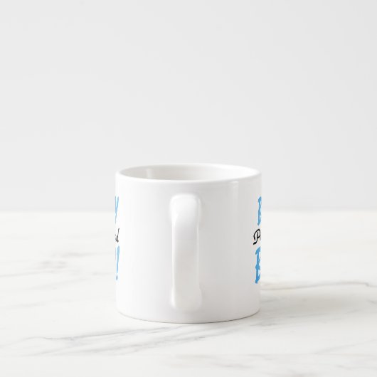Tasse Expresso Fier papa bébé cadeaux de garçon (Dos)