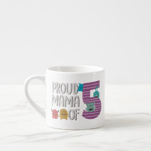 Tasse Expresso Fière maman des cinq