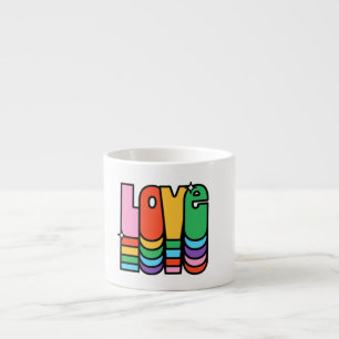 Tasse Expresso Fierté - aimez la couleur arc-en-ciel. l'amour est