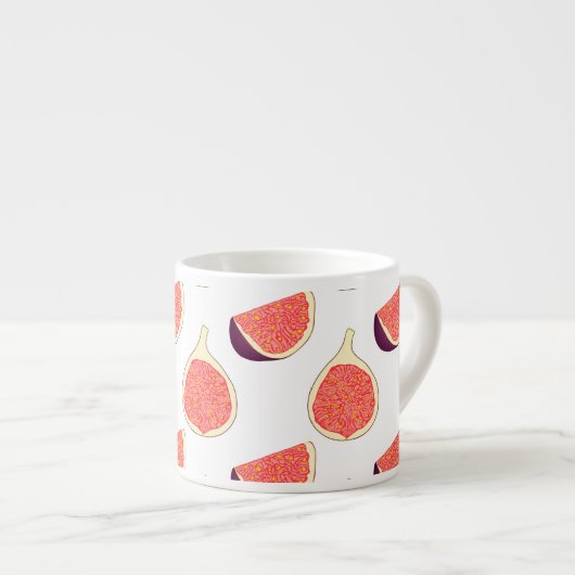 Tasse Expresso Fig mauve : motif coloré (Devant droit)