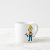 Tasse Expresso Figure de stylet de construction (Devant droit)