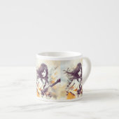 Tasse Expresso Fille avec musique rock vibes (Devant droit)