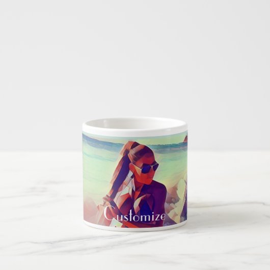 Tasse Expresso Fille de la plage Thunder_Cove (Devant)