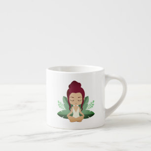 Tasse Expresso Fille de yoga calme bien-être art stimulant et att