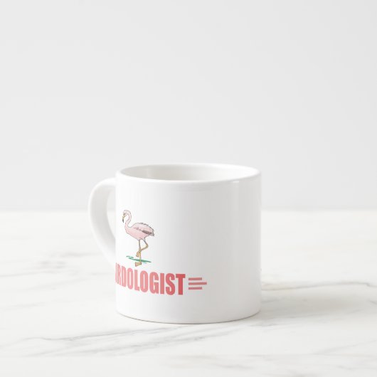 Tasse Expresso Flamant rose drôle (Devant gauche)