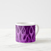 Tasse Expresso Flammes de course violet (Devant droit)