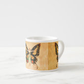 Tasse Expresso Flapper Butterfly Flying Woman Illustration (Devant droit)