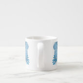 Tasse Expresso Fleur Abstrait Moderne (Dos)