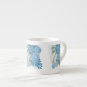 Tasse Expresso Fleur Abstrait Moderne (Devant droit)