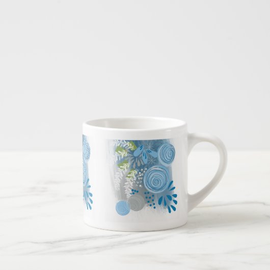 Tasse Expresso Fleur Abstrait Moderne (Droite)