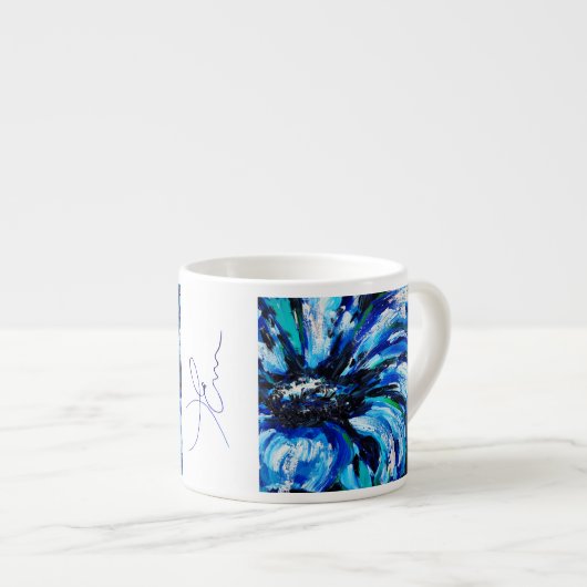 Tasse Expresso Fleur bleue (Devant droit)