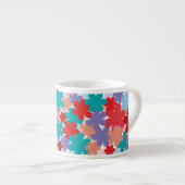 Tasse Expresso Fleur d'Art numérique colorée (Devant droit)