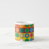Tasse Expresso Fleur de pouvoir en rangées (Devant)