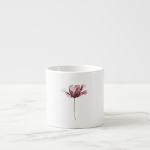 Tasse Expresso Fleur de tulipe bleu mauve rose