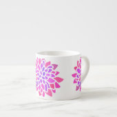 Tasse Expresso Fleur Hippie rose Rétro Moderne (Devant droit)