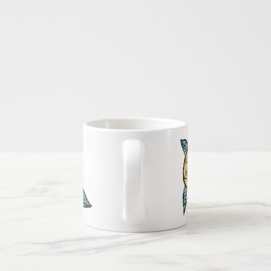 Tasse Expresso Fleur Ranunculus Illustration Fleurs roses mignonn (Dos)