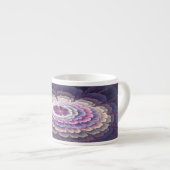 Tasse Expresso Fleur rayante Coloré Abstrait Fractal Art rose (Devant droit)