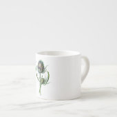 Tasse Expresso Fleur sauvage d'antiquité de chardon d'écossais du (Devant droit)