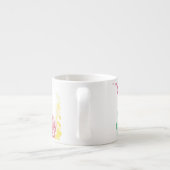 Tasse Expresso Fleurs aqua (Dos)