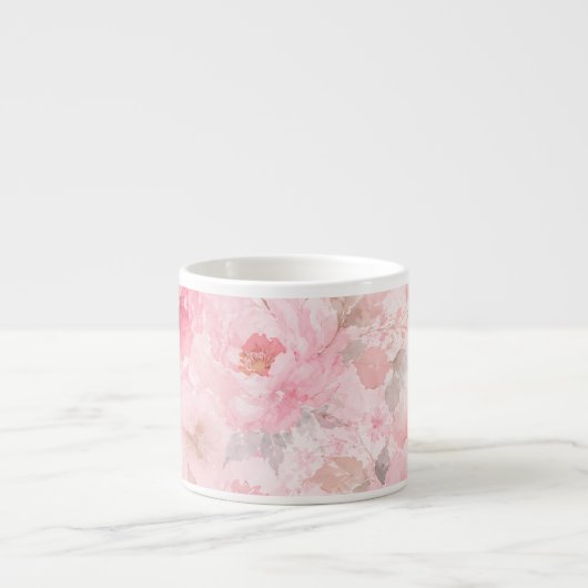 Tasse Expresso Fleurs aquarelles Blush Bloom (Devant)