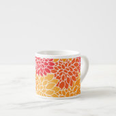 Tasse Expresso Fleurs Dahlia, Motif De Fleurs, Dahlia Orange (Devant droit)