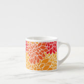 Tasse Expresso Fleurs Dahlia, Motif De Fleurs, Dahlia Orange (Droite)