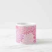 Tasse Expresso Fleurs Dahlia, Motif De Fleurs, Dahlia Rose (Devant)