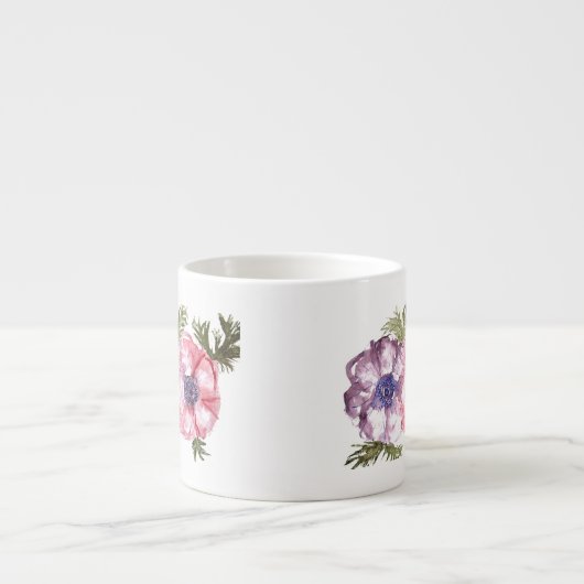 Tasse Expresso Fleurs d'aquarelle (Devant)