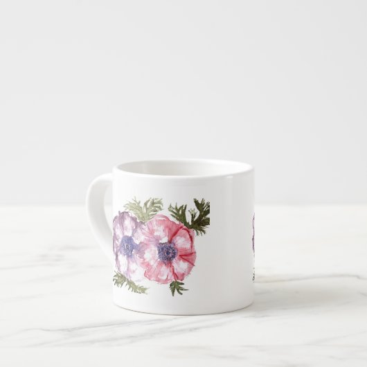 Tasse Expresso Fleurs d'aquarelle (Devant gauche)